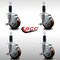 Service Caster 3.5'' SS Maroon Poly Swivel 1-1/8'' Expanding Stem Caster Set with Brake, 4PK SCC-SSEX20S3514-PPUB-MRN-TLB-118-4 - alternate 4